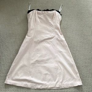 GUC Robin Jordan Pale Pink and Black Ruffle Dress